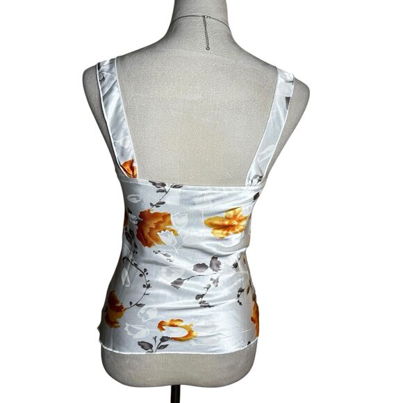 Vintage TG USA Babydoll Lace Satin Floral Tank Top Sz Small Y2K Retro Coquette - Picture 3 of 9
